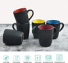 Ceramic Coffee Mug, 1 Pack Large Coffee Mug, 16Oz Restaurant Coffee Mug with Handle, Black Porcelain Mug for Office and Home, Large Ceramic Coffee Cup for Coffee Tea Cocoa Juice, Yellow